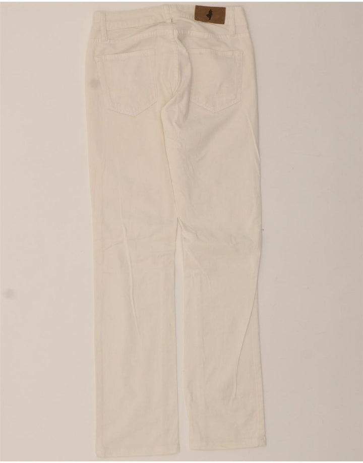 MARLBORO CLASSICS Womens Slim Corduroy Trousers W26 L31 White Cotton Vintage Marlboro Classics and Second-Hand Marlboro Classics from Messina Hembry 