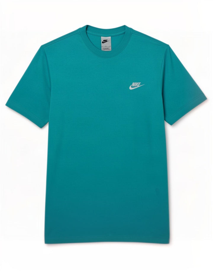 Nike Mens Camiseta Top Médio Algodão Azul