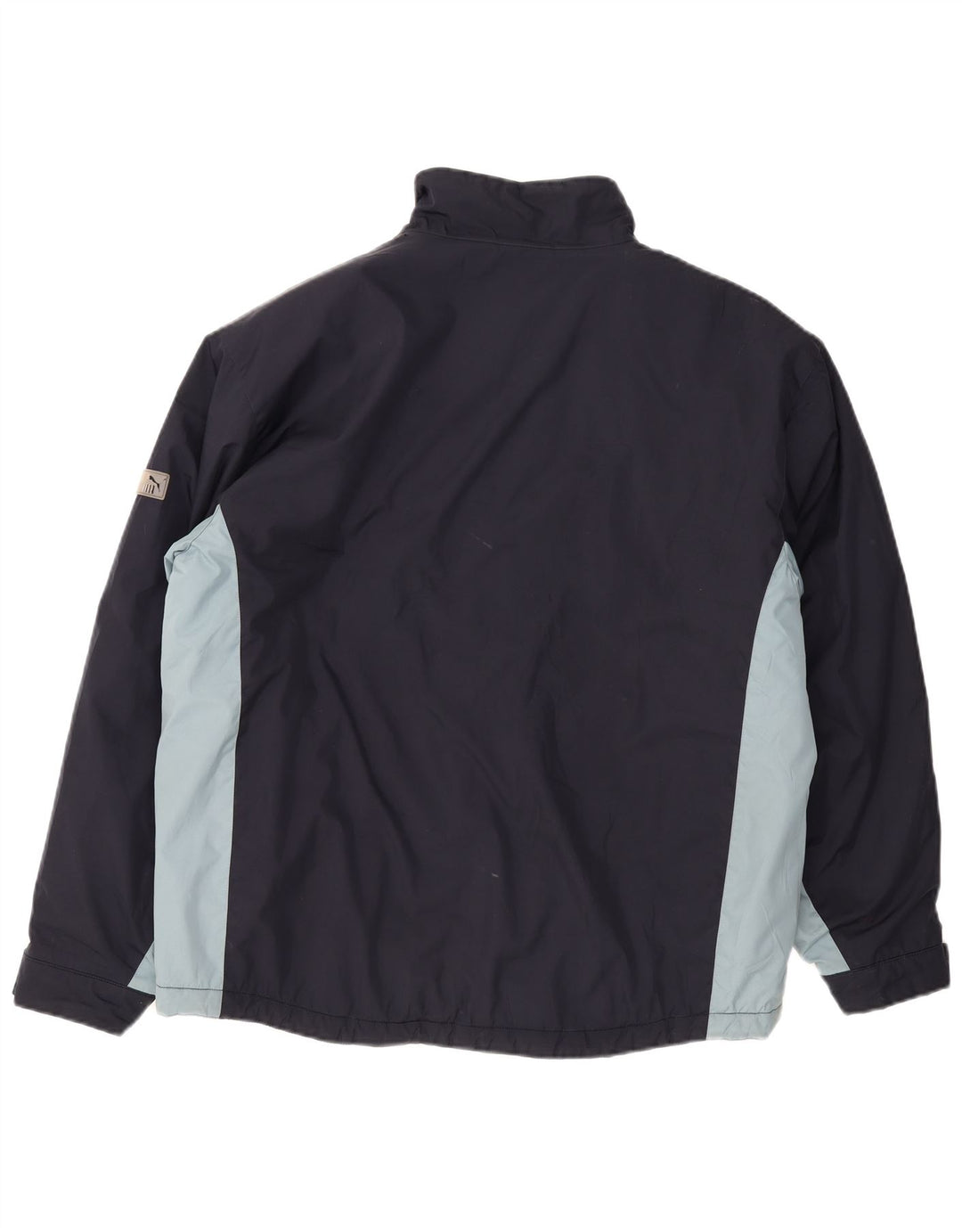 Jaqueta corta-vento masculina Puma UK 42 XL azul marinho colorblock poliéster
