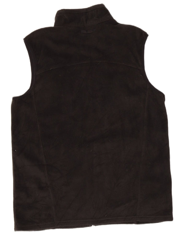 Eddie Bauer Mens Fleece Gilet UK 40 Grande Poliéster Preto