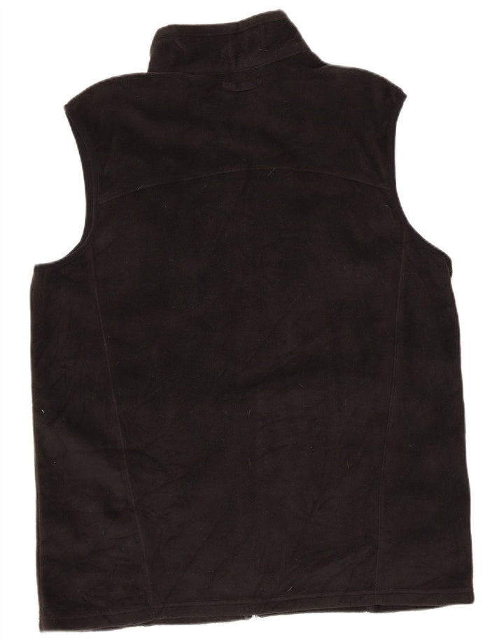 Eddie Bauer Mens Fleece Gilet UK 40 Grande Poliéster Preto