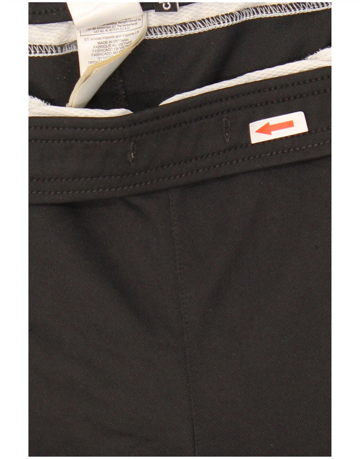 Calça de treino masculina Adidas Climacool pequena preta colorblock poliéster