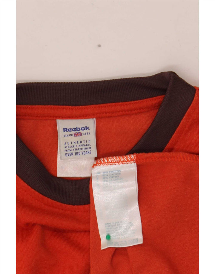 Camiseta masculina Reebok Top grande algodão laranja
