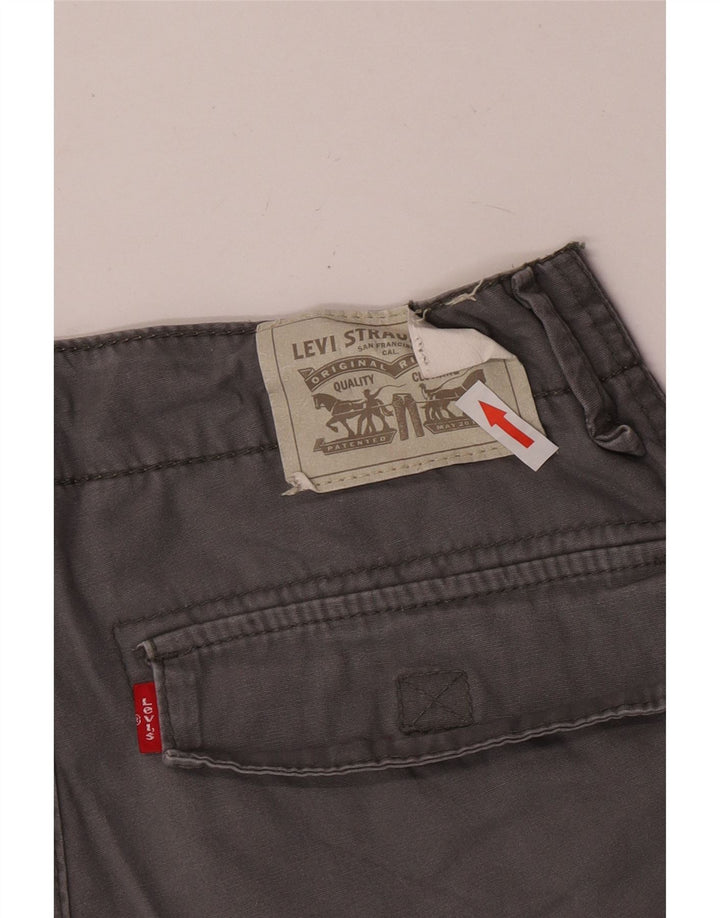 Shorts cargo masculinos Levi's 13-14 anos W27 algodão cinza