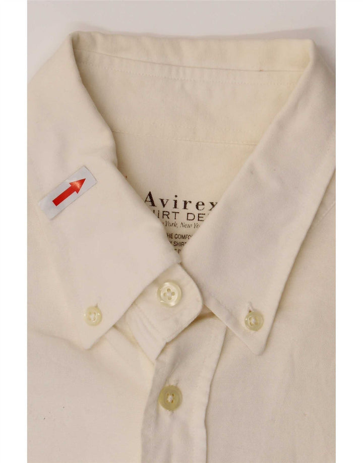 Camisa masculina Avirex grande algodão branco