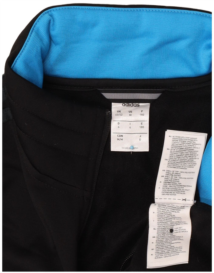 Adidas Mens Tracksuit Top Jacket UK 40/42 Médio Preto Poliéster