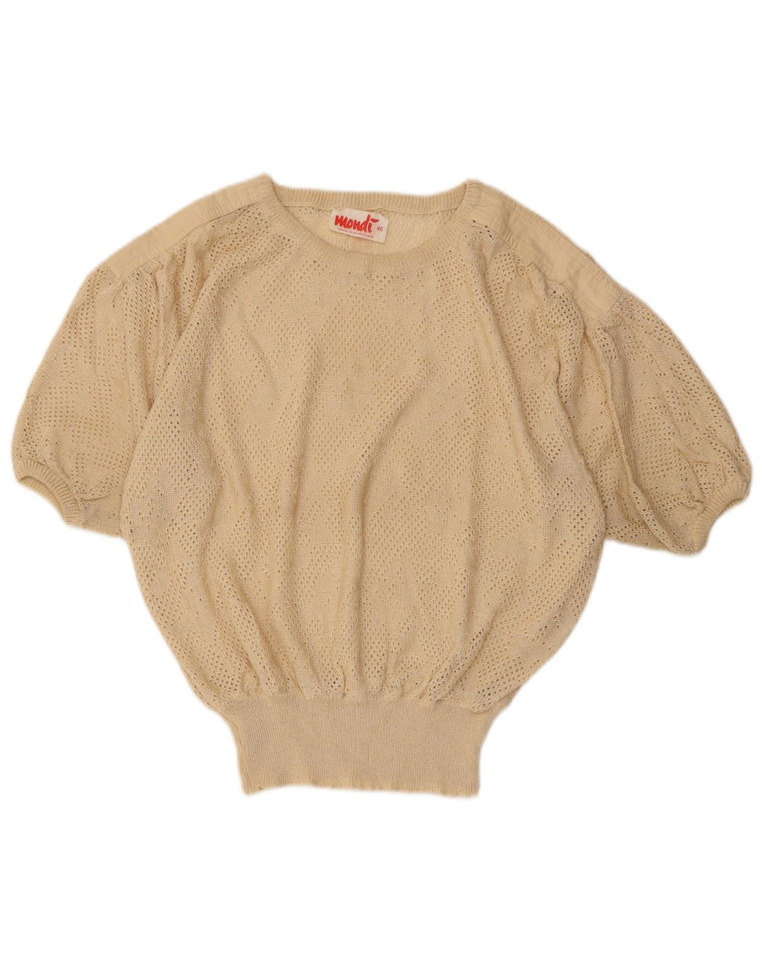 MONDI Suéter feminino Batwing com gola redonda EU 40 Médio Bege
