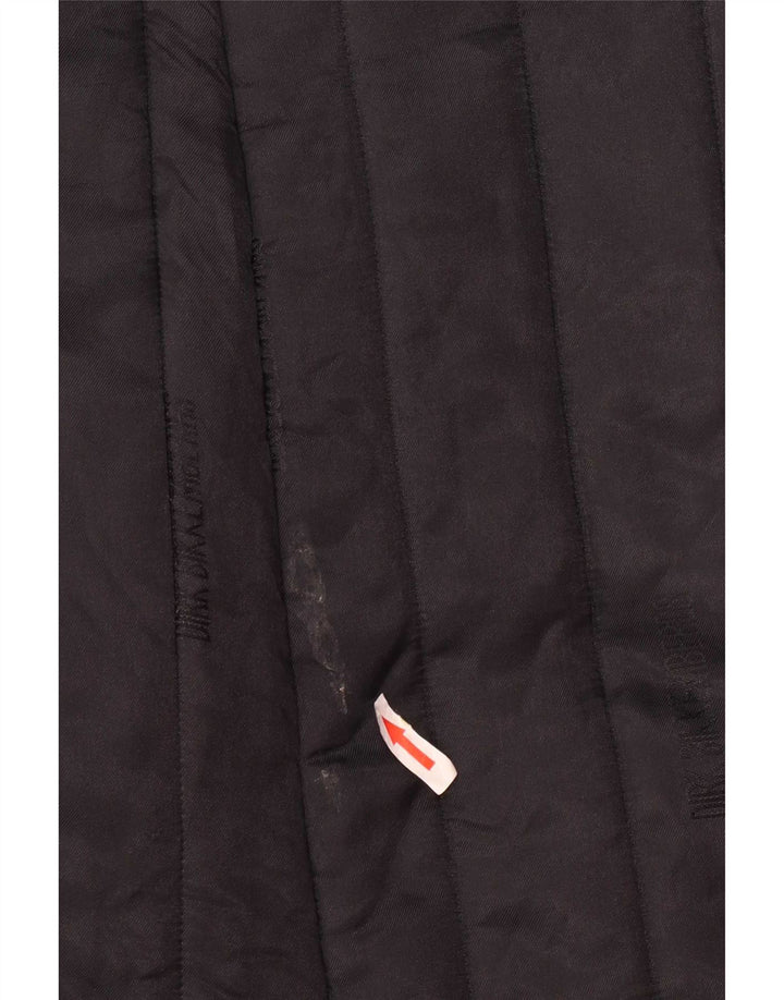 Casaco acolchoado feminino vintage UK 16 grande preto