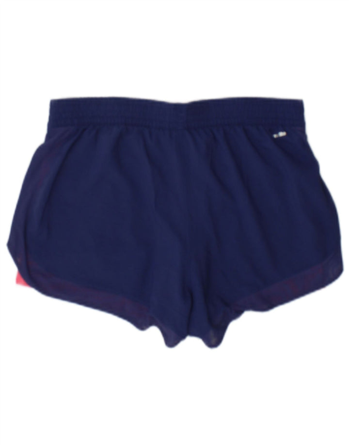 Adidas Womens Climalite Sport Shorts UK 10 Pequeno Azul Poliéster