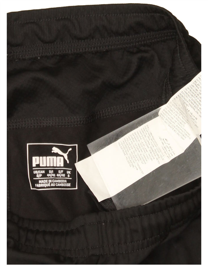 Puma Mens Graphic Calças de treino pequeno poliéster preto