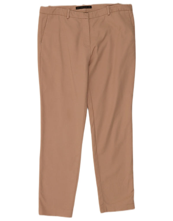Zara Calça Chino Feminina Slim EU 40 Médio W30 L28 Algodão Rosa