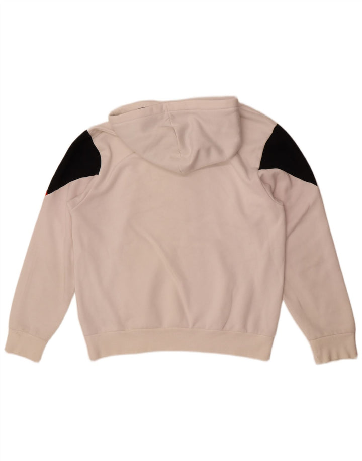 Puma Mens Hoodie Jumper Médio Branco Colorblock Algodão