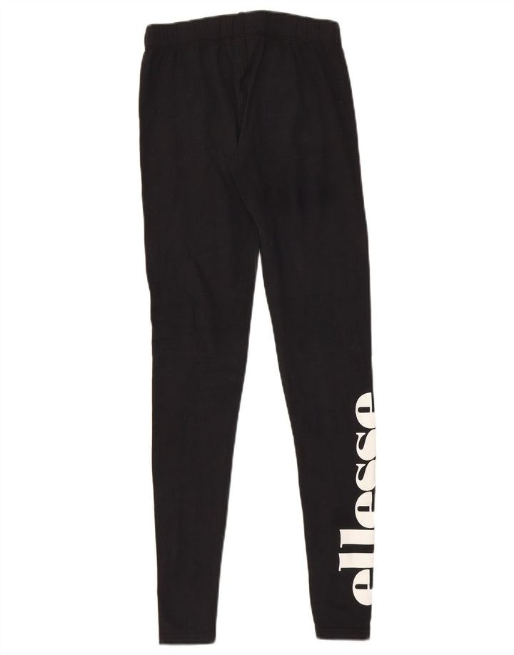 Ellesse Leggings Gráficos Femininos Reino Unido 8 Pequeno Algodão Preto