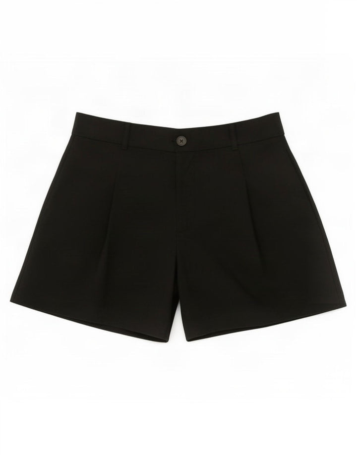 Zara Womens Pegged Chino Shorts Médio W28 Preto