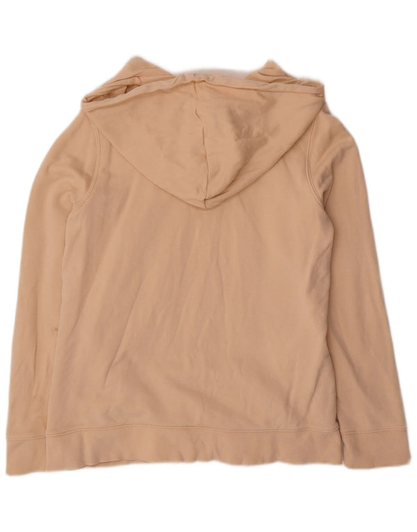 Adidas Womens Graphic Hoodie Jumper UK 12 Mediun Bege Algodão