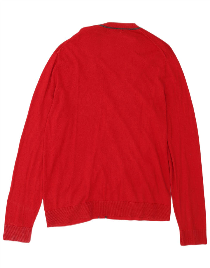 Suéter cardigã masculino Banana Republic grande seda vermelha