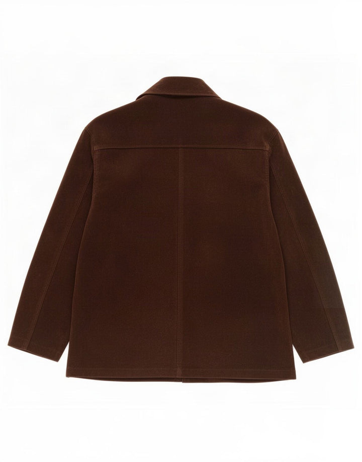 Jaqueta masculina vintage de camurça UK 38 marrom médio