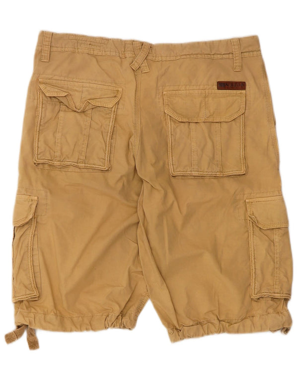 Noruega Mens Cargo Shorts Médio W34 Bege