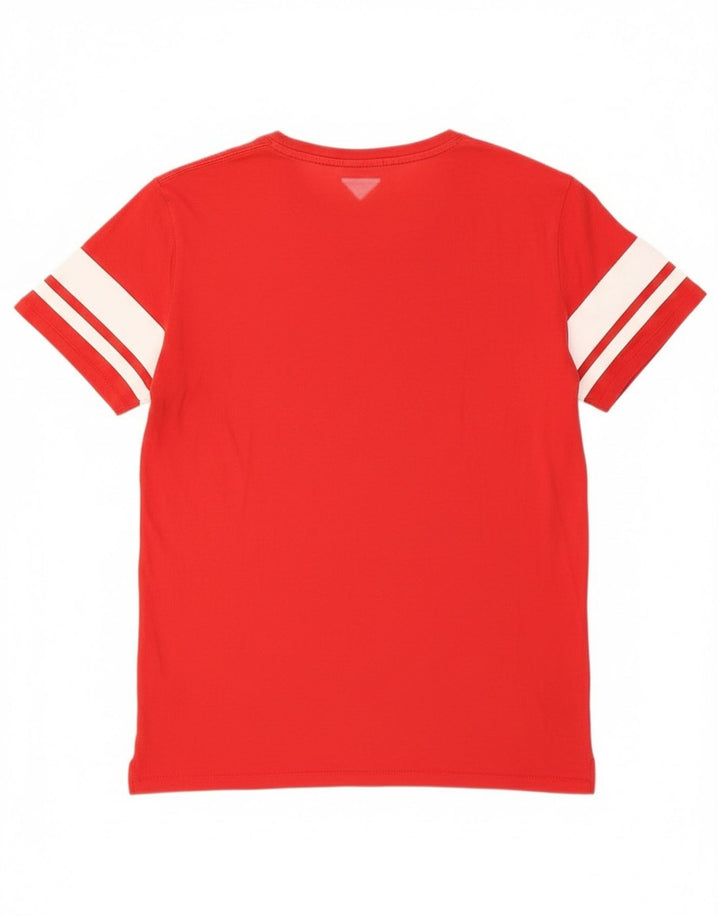 Tommy Hilfiger Camiseta masculina gráfica Top médio algodão vermelho