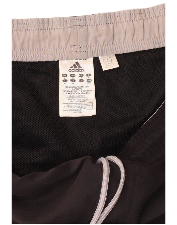 Shorts esportivos gráficos masculinos Adidas médio preto poliéster