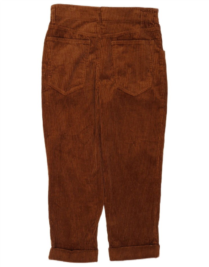 Zara Calça feminina de veludo cotelê médio W28 L24 marrom