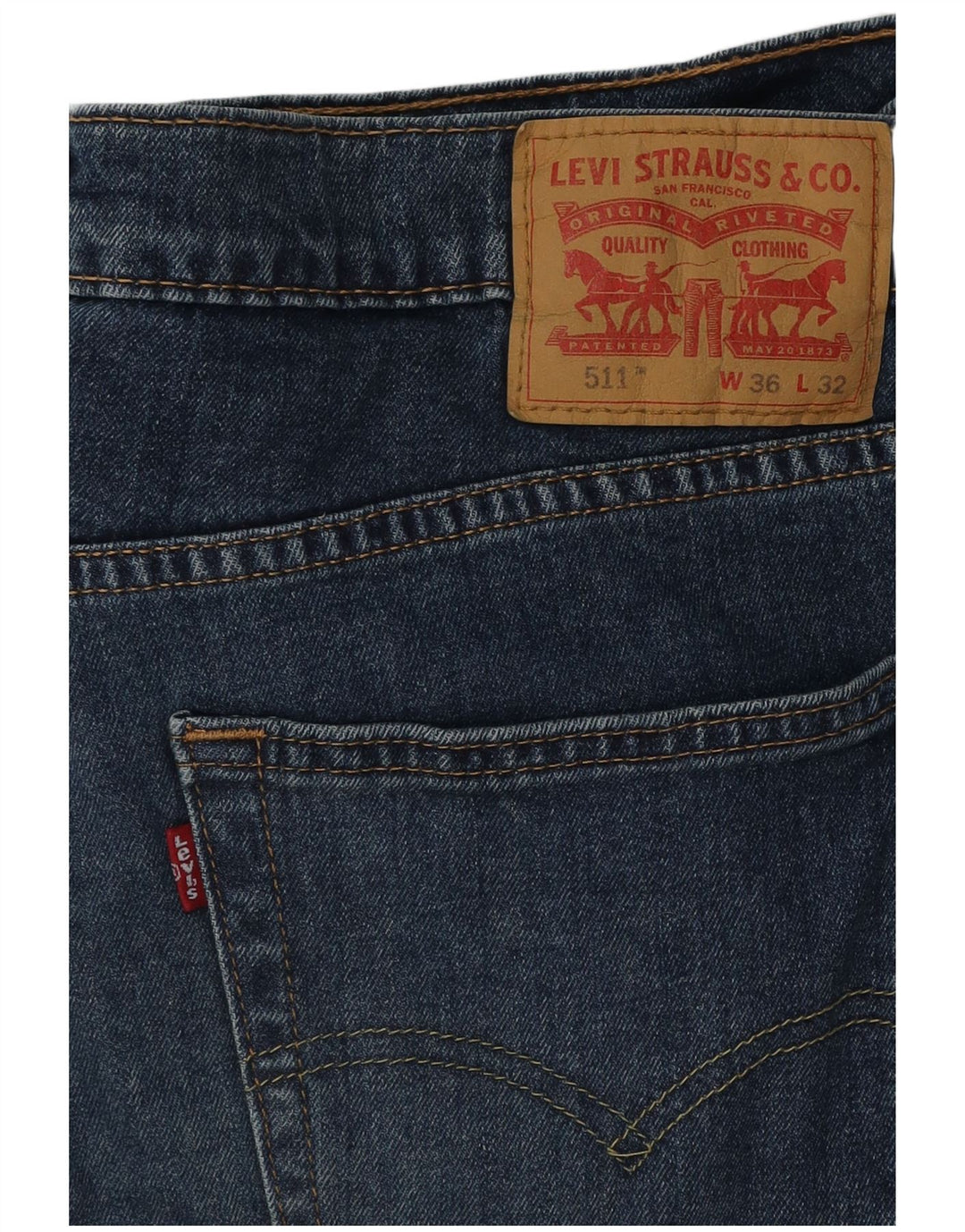 Calça Jeans Levis 511 Slim Masculina W36 L32 Azul Algodão