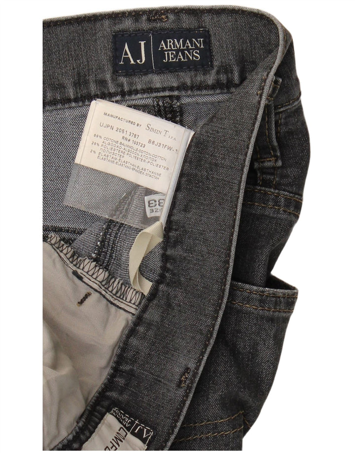 ARMANI Jeans retos femininos W33 L28 algodão cinza