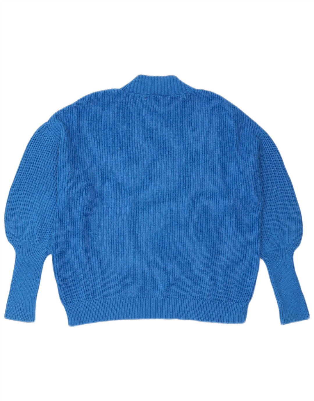 Suéter feminino Marks & Spencer com gola tartaruga Reino Unido 16 grande viscose azul