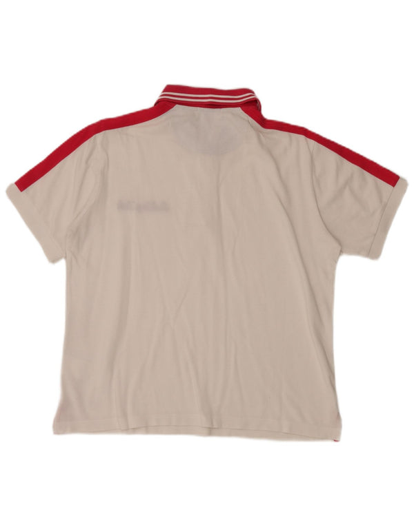 SERGIO TACCHINI Camisa polo masculina grande de algodão colorido branco