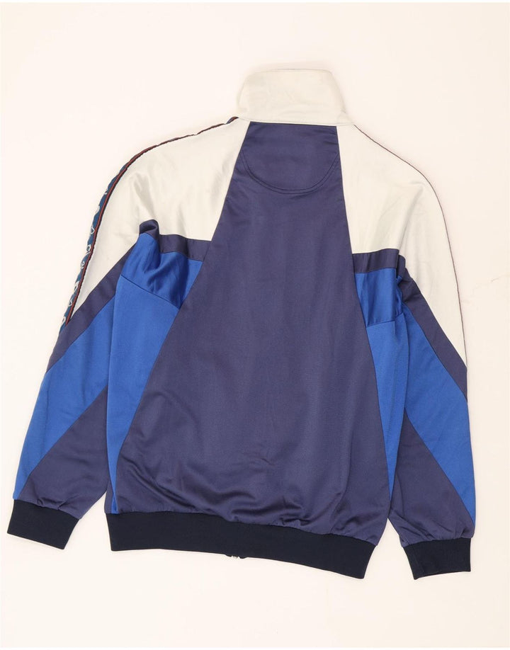 Asics Mens Graphic Tracksuit Top Jacket IT 52 Grande bloco colorido azul marinho