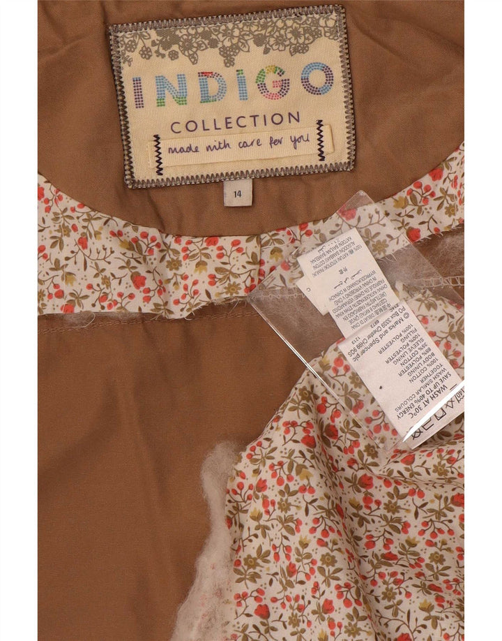 Jaqueta utilitária feminina com capuz Marks & Spencer Indigo Reino Unido 14 grande bege