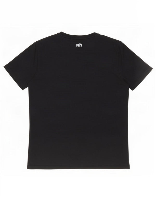 Camiseta feminina Superdry com estampa gráfica UK 14 grande poliéster preto