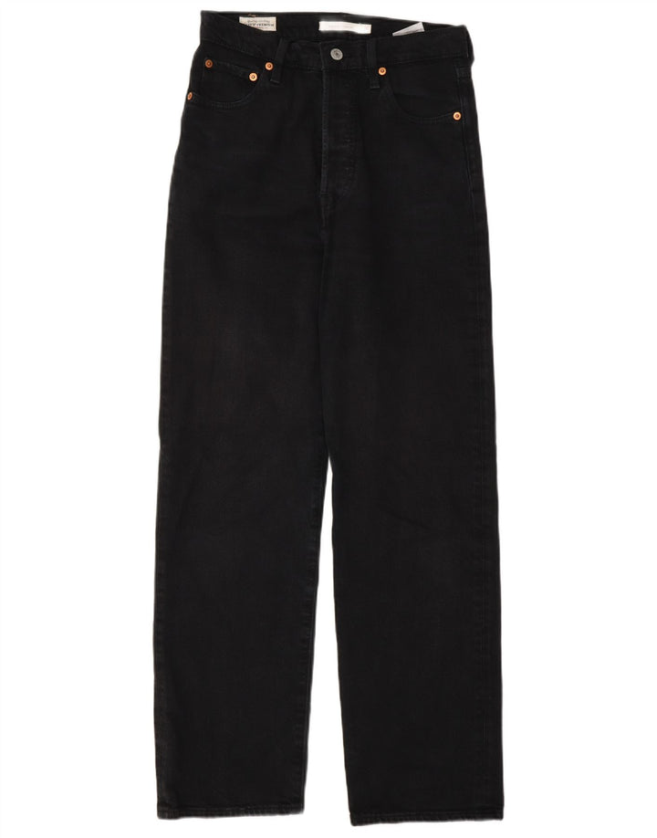 Jeans feminino Levi's Ribcage Straight W26 L29 algodão cinza