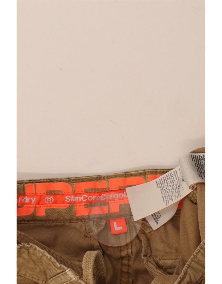 Superdry Mens Cargo Shorts Grande W36 Algodão Bege