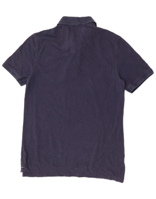 Camisa polo masculina Fat Face médio algodão azul marinho