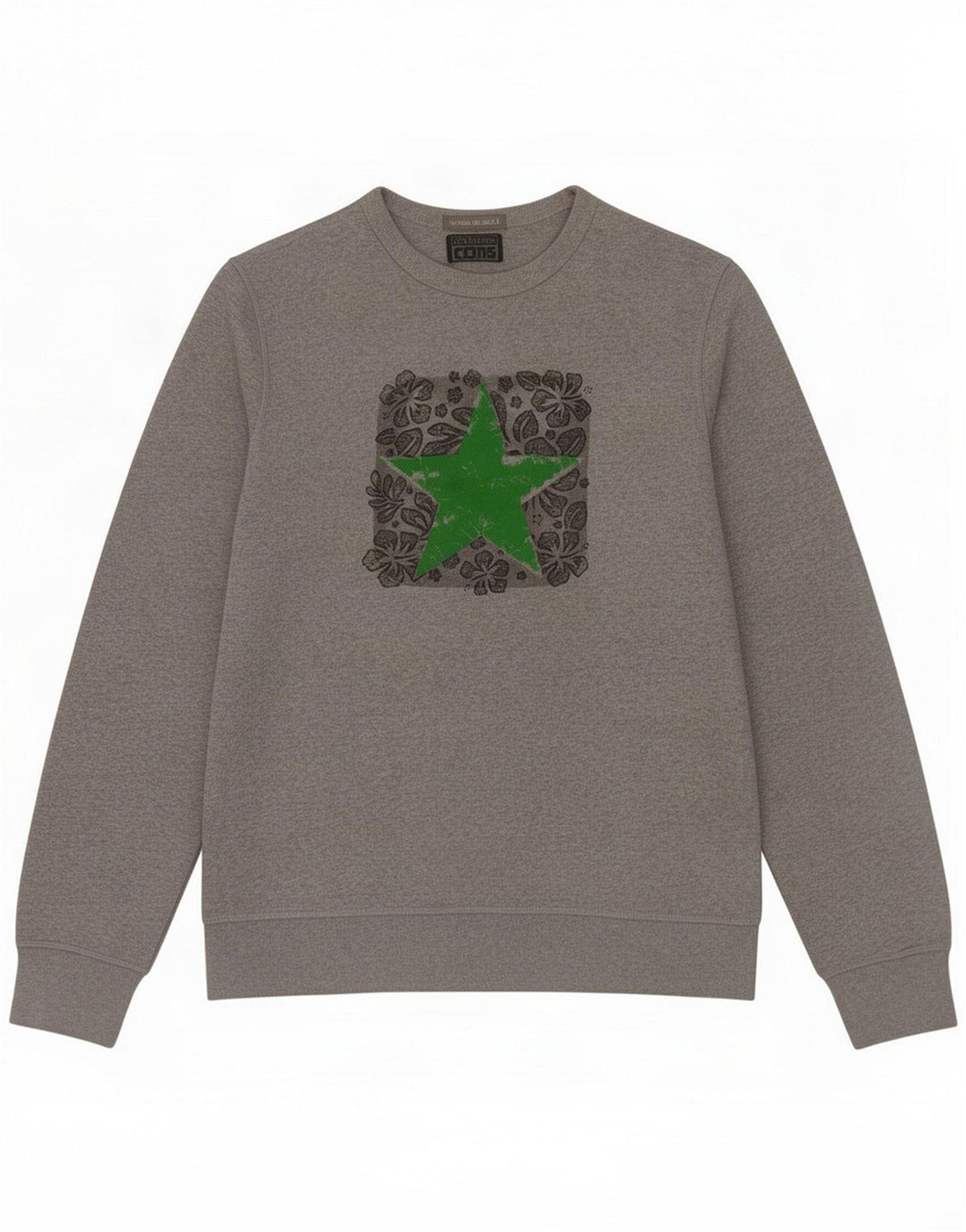 Converse moletom gráfico masculino jumper cinza médio manchado