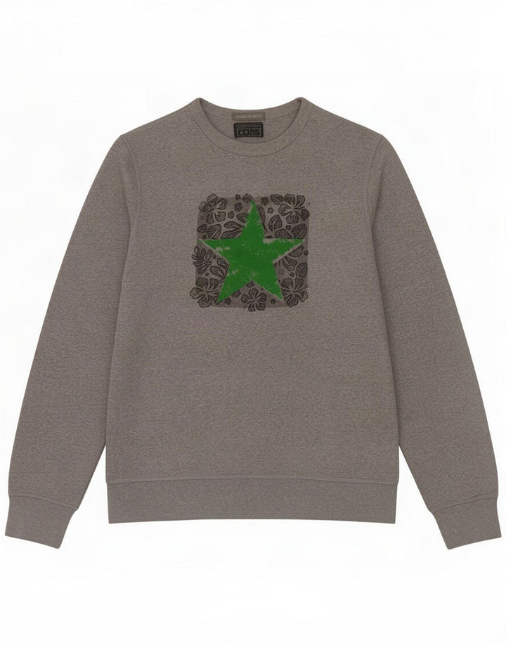 Converse moletom gráfico masculino jumper cinza médio manchado