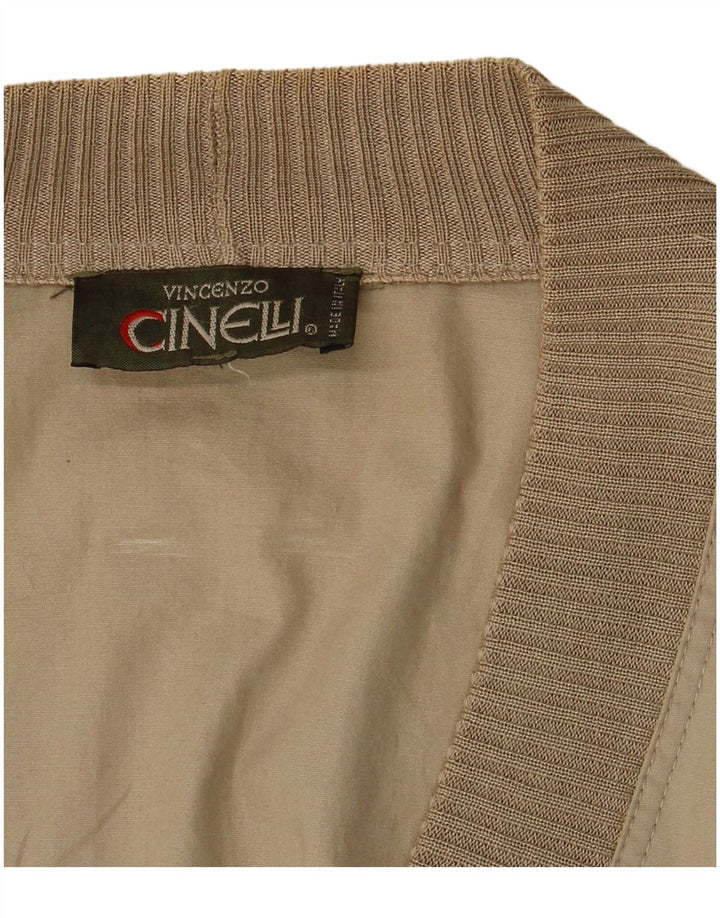 Jaqueta bomber masculina vintage UK 42 XL bege