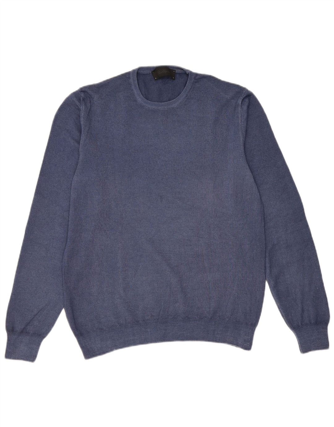 Suéter masculino Les Copains com gola redonda IT 50 lã azul marinho médio