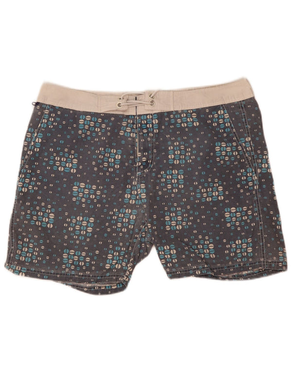 Shorts de natação masculino Scotch & Soda XL azul geométrico de algodão