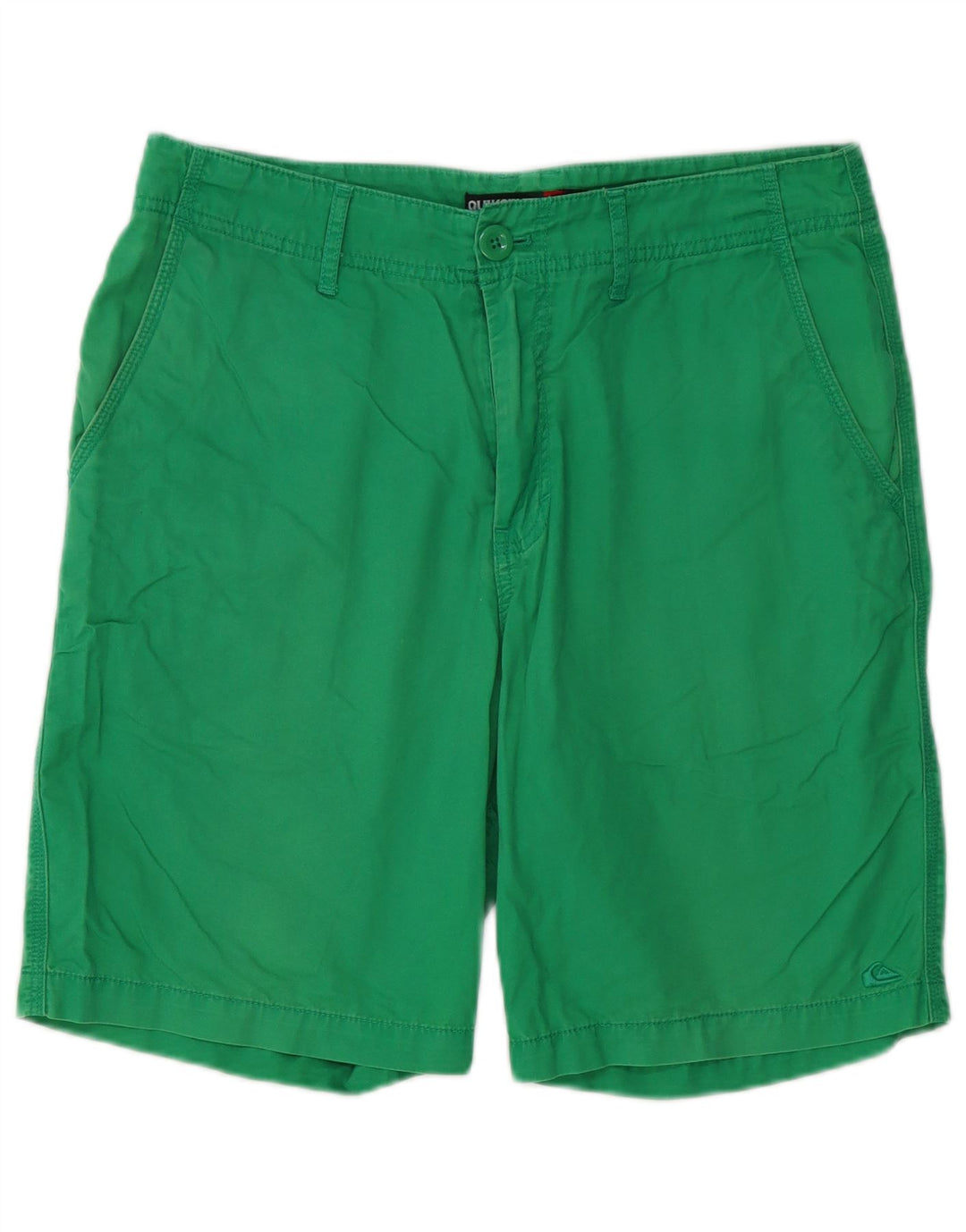 Quiksilver Mens Chino Shorts W32 Algodão Verde Médio