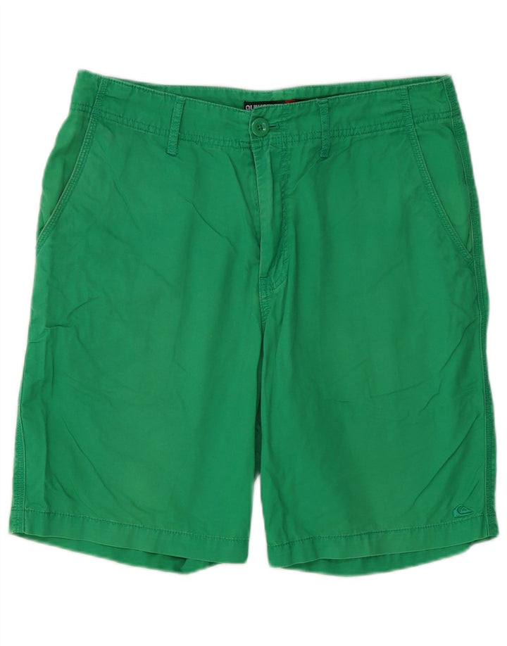 Quiksilver Mens Chino Shorts W32 Algodão Verde Médio