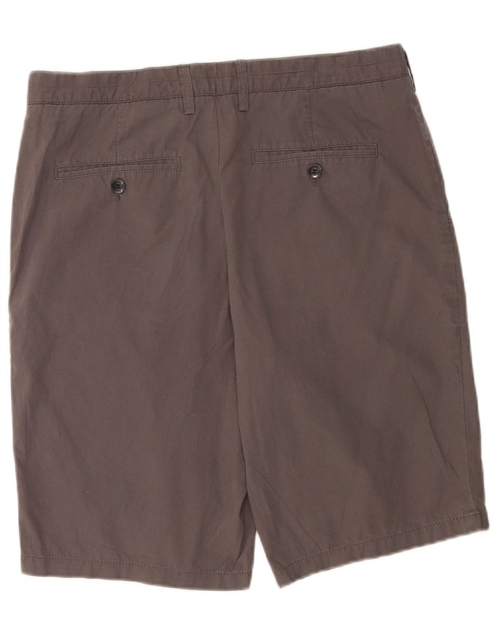 Shorts chino masculino Marks & Spencer W34 grande algodão cinza