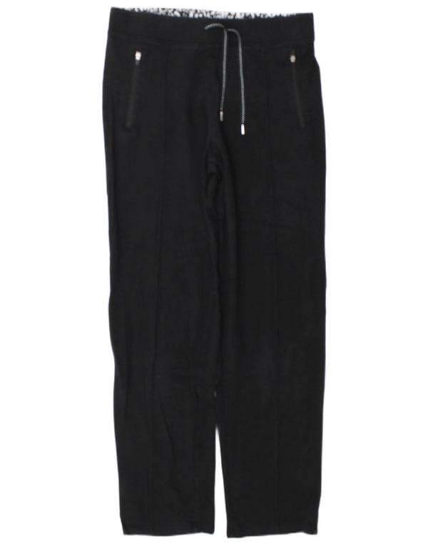 Calça chino reta feminina Marks & Spencer Reino Unido 10 pequena W32 L30 preta