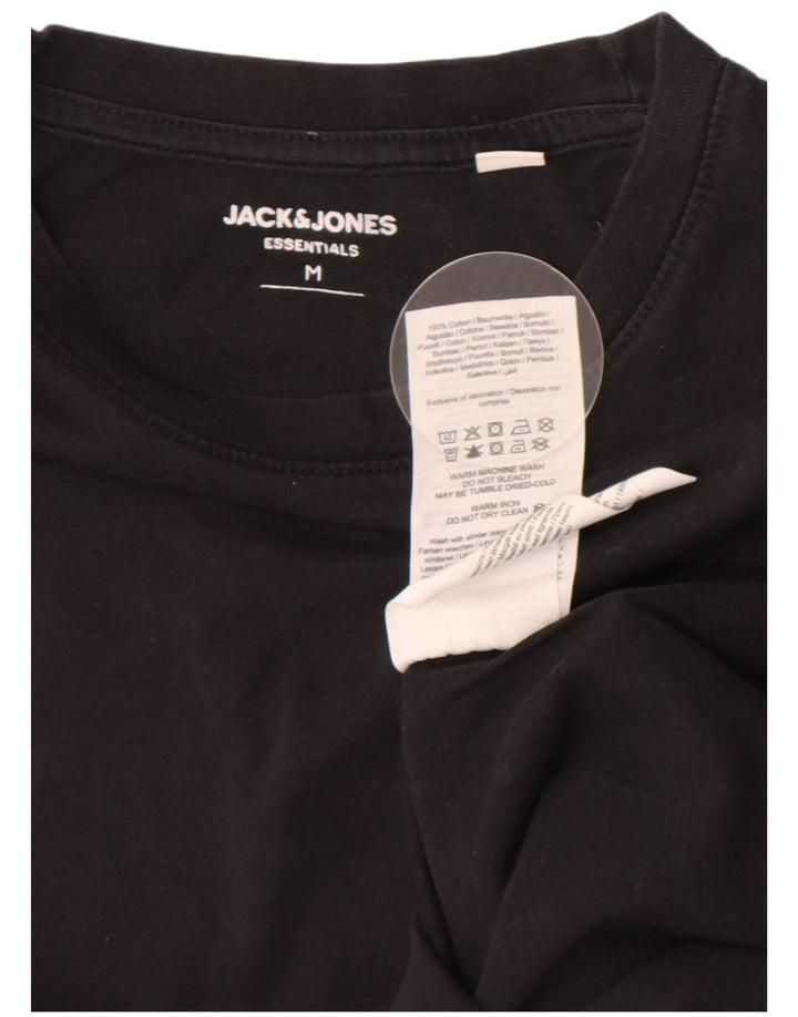 Camiseta feminina Jack & Jones UK 12 algodão preto médio