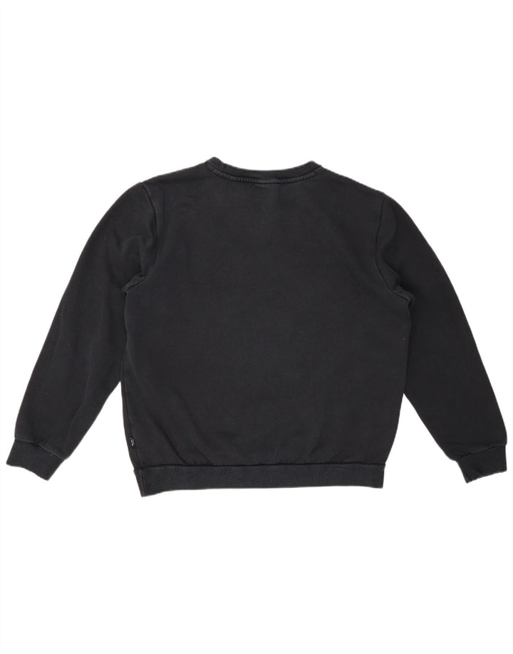 PUMA Mens Graphic Moletom Jumper Médio Algodão Preto