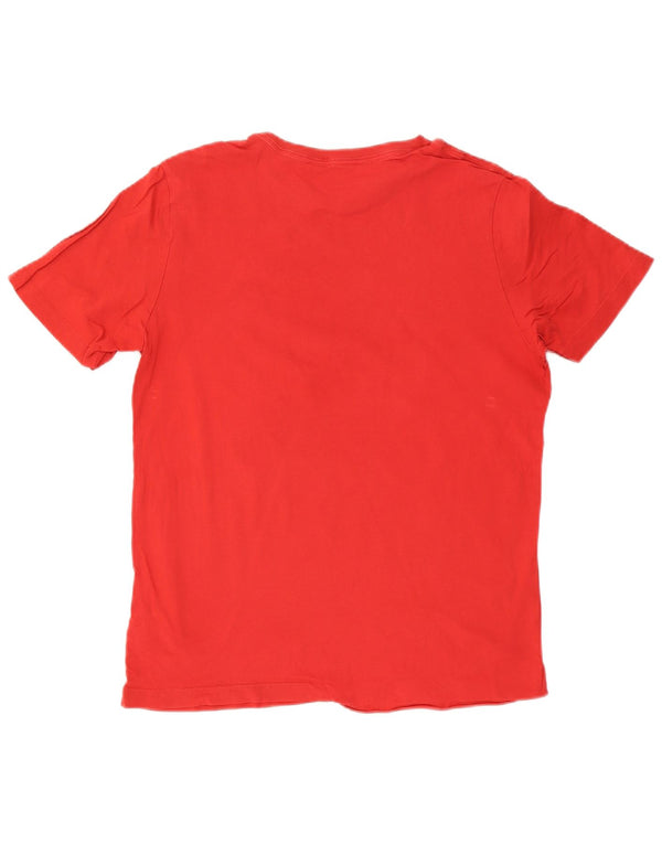 Puma Mens Graphic T-Shirt Top Médio Algodão Vermelho