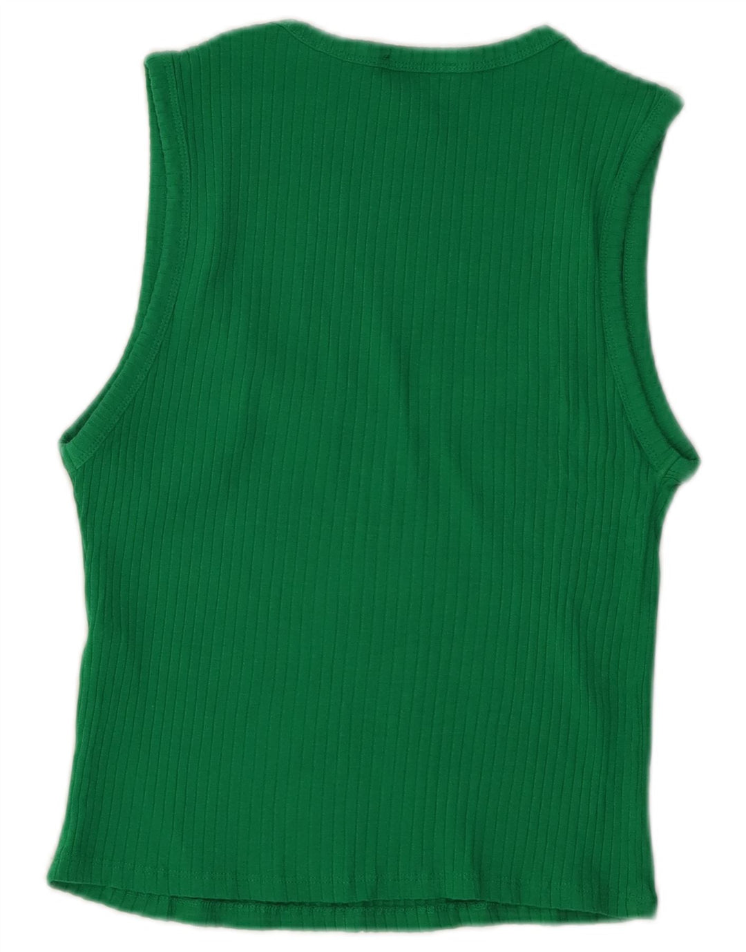 Colete feminino Zara UK 12 algodão verde médio