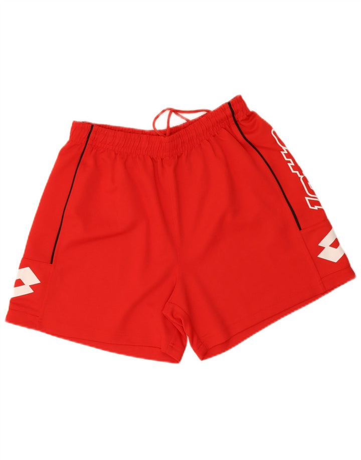 Shorts esportivos gráficos masculinos Lotto pequenos vermelhos