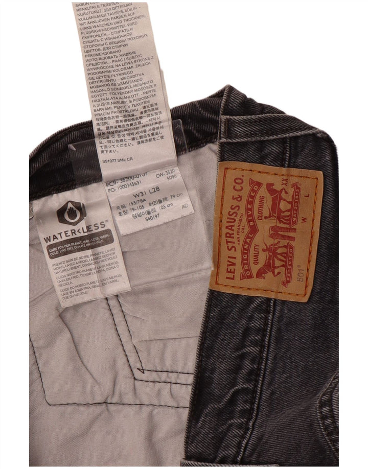 LEVI'S Masculino 501 Straight Jeans W31 L28 Algodão Cinza